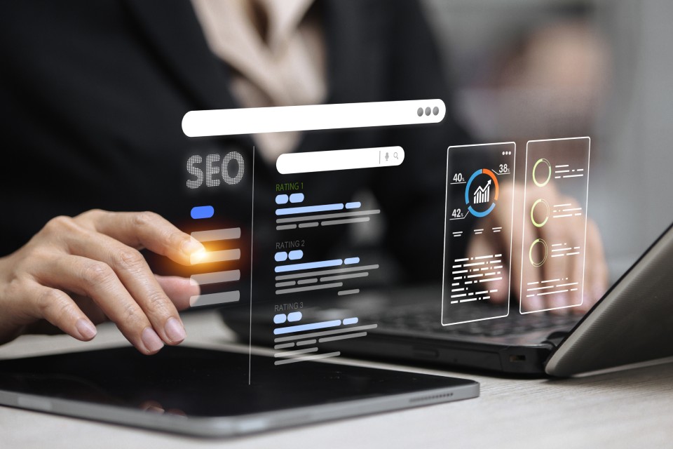 工程師正在分析 AI SEO 數據